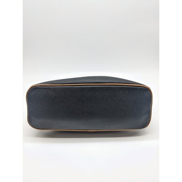 GIANI BERNINI saffiano faux-leather dome satchel crossbody bag -Black/Beige - Picture 7 of 11